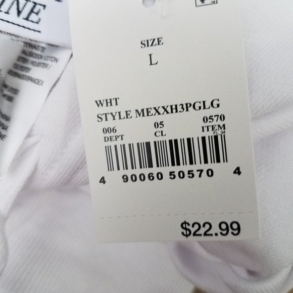 Mighty Fine Crop White Sweatshirt Hood Jr Size Lg - Picture 6 of 6